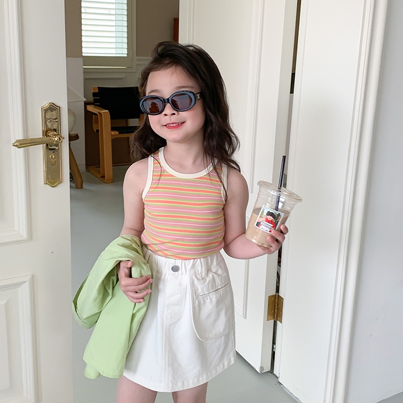 Áo Sát Nách Kẻ Sọc Đa Năng Phong Cách Hàn Quốc 2023