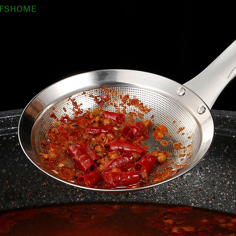 Muỗng Lọc Dầu Tay Cầm Dài Bằng Thép Không Gỉ