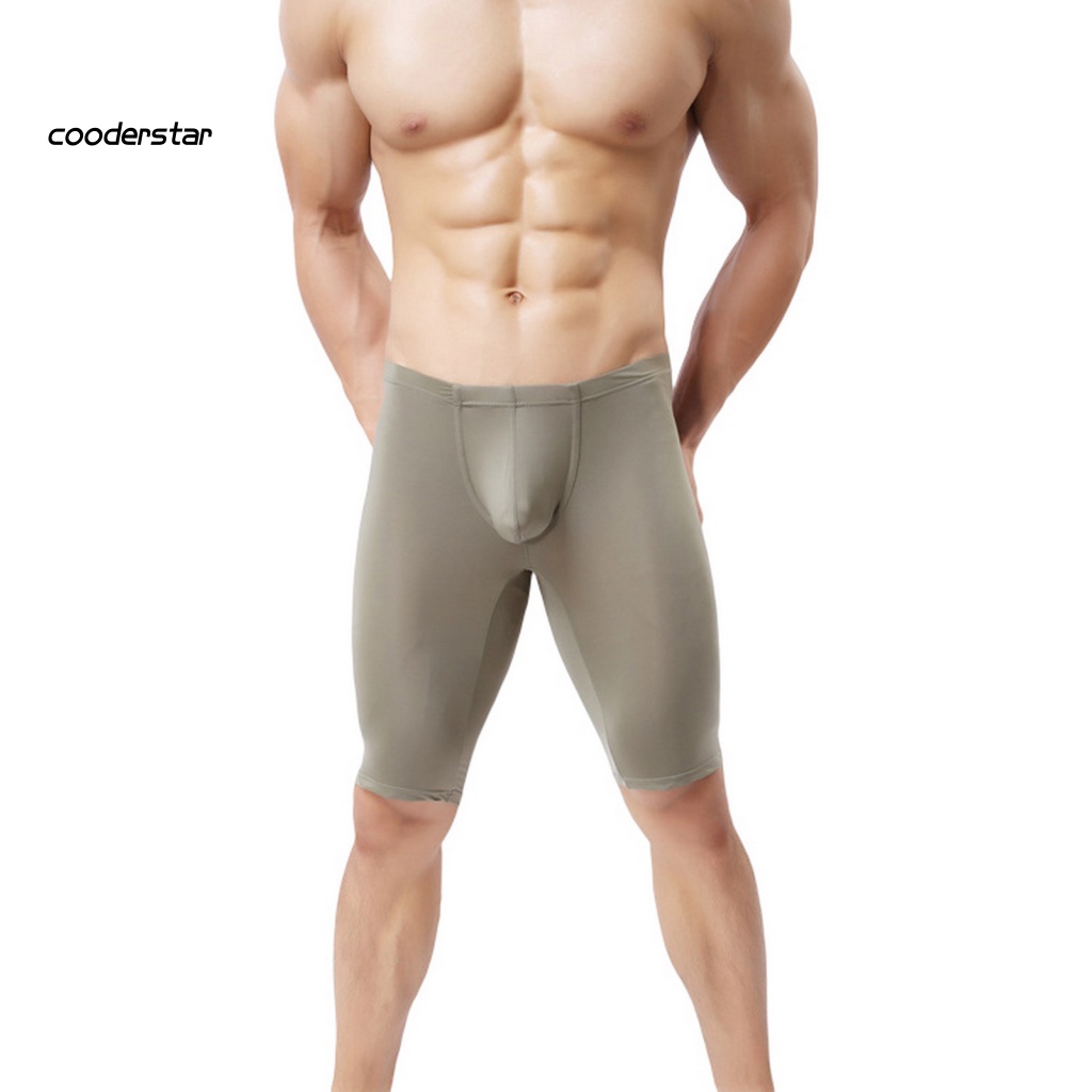 Quần Lót Boxer Thể Thao Siêu Mỏng Màu Sắc Đơn Giản Cho Nam