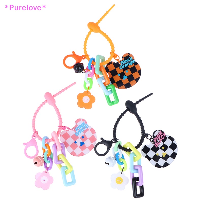 Móc Chìa Khóa Hình Gấu Và Hoa Đáng Yêu Dành Cho Xe Hơi Mới