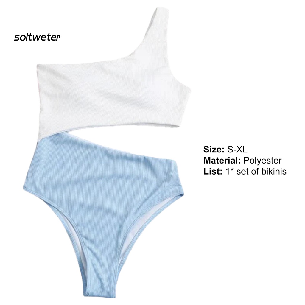 Bộ Đồ Bơi Bikini 2 Mảnh Màu Trơn Có Đệm Ngực Gợi Cảm Cho Nữ