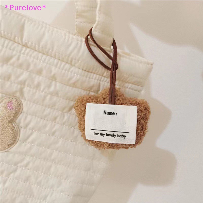 1 Móc Khóa Hình Gấu Bông Dễ Thương Dành Cho Ba Lô / Thẻ Tên Trẻ Em Mới