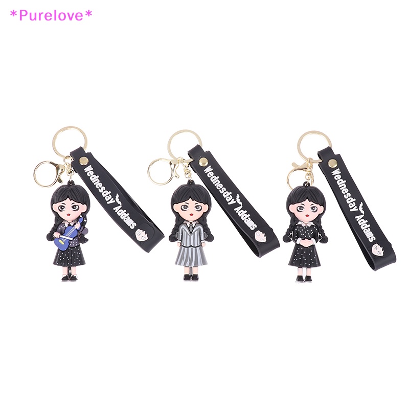 Móc Khóa Hình Búp Bê Addams 3D Dễ Thương Mới