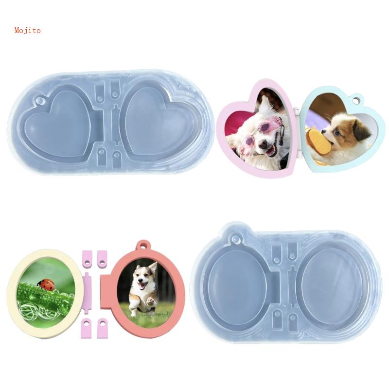 Khuôn Silicone Làm Móc Khóa / Trang Sức Hình Oval
