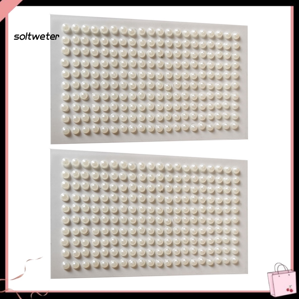 Bộ 2 Miếng Dán Trang Điểm Mắt 3 / 4 / 5 / 6mm Màu Sắc Lấp Lánh Không Phai Màu