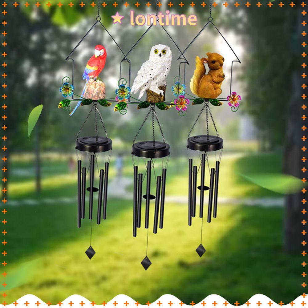 LONTIME Chuông Gió Có Đèn Năng Lượng Mặt Trời Trang Trí Sân Vườn