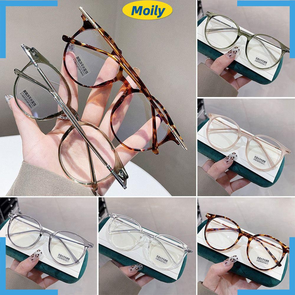 MOILYVN Mắt Kính Gọng Tròn Chống Ánh Sáng Xanh TR90 Thời Trang Cho Nam Và Nữ