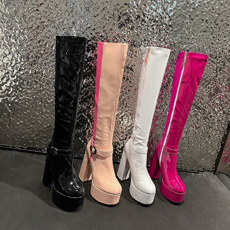 Giày Bốt Cổ Cao Đế Dày Thời Trang Cho Nữ Size 34-43 2023