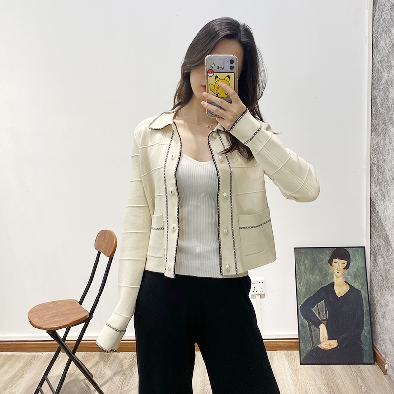 sandro spring and autumn new sweater sweater cardigan women's thin lazy