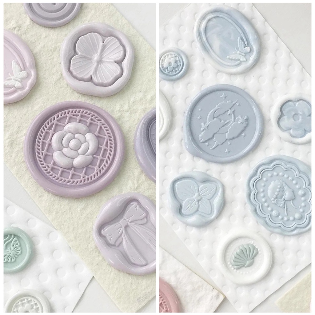 50 miếng Vintage sáp niêm phong đầy màu sắc sáp hạt DIY bát giác niêm phong tem phong bì thư mời tiệc cưới