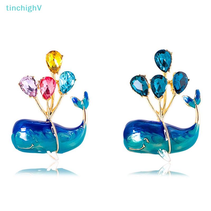 Ghim Cài Áo Hình Cá Voi Và Bong Bóng Thời Trang Cho Nữ