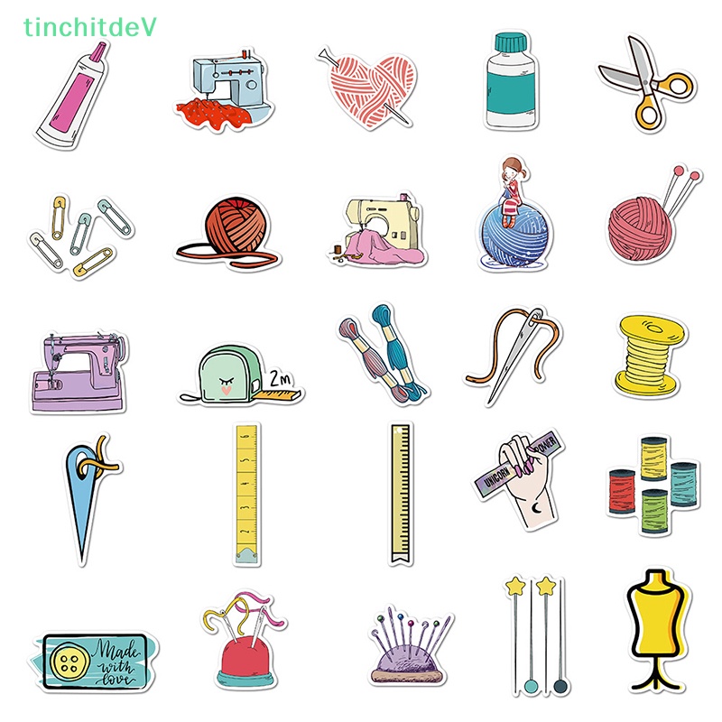 [TinchitdeV] 50 Miếng Dán Hình Thước May Sáng Tạo Trang Trí Ván Trượt / Điện Thoại / Hành Lý [Mới