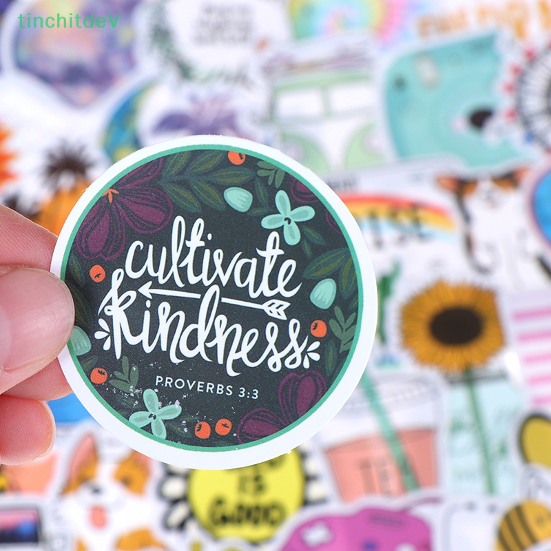 Bộ 50 Đề Can Họa Tiết Hoạt Hình Dễ Thương Dùng Trang Trí Vali / Laptop / Xe Đạp / Xe Hơi DIY