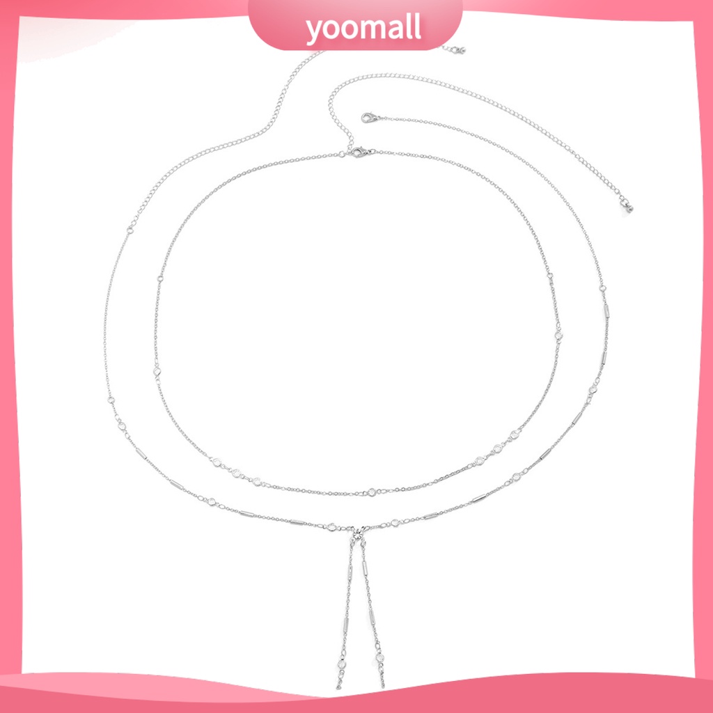 [YM] Set 2 Dây Xích Thắt Lưng Hai Lớp Khóa Tôm Hùm Tinh Tế Phong Cách Hip Hop Cho Nữ Biểu Diễn