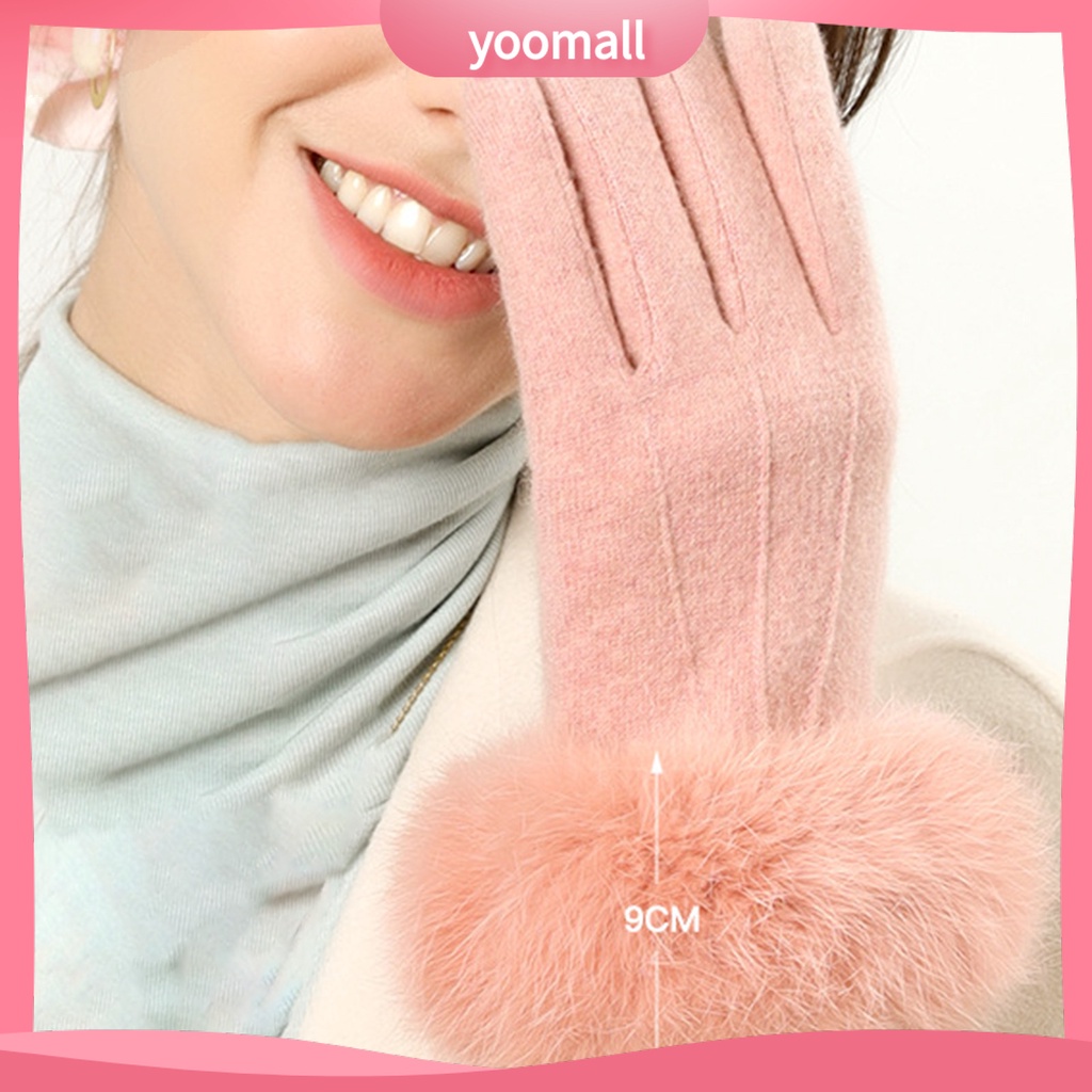 1 Đôi Găng Tay Giữ Ấm Dày Dặn Tiện Dụng Khi Đạp Xe / Trượt Ván Cho Nữ