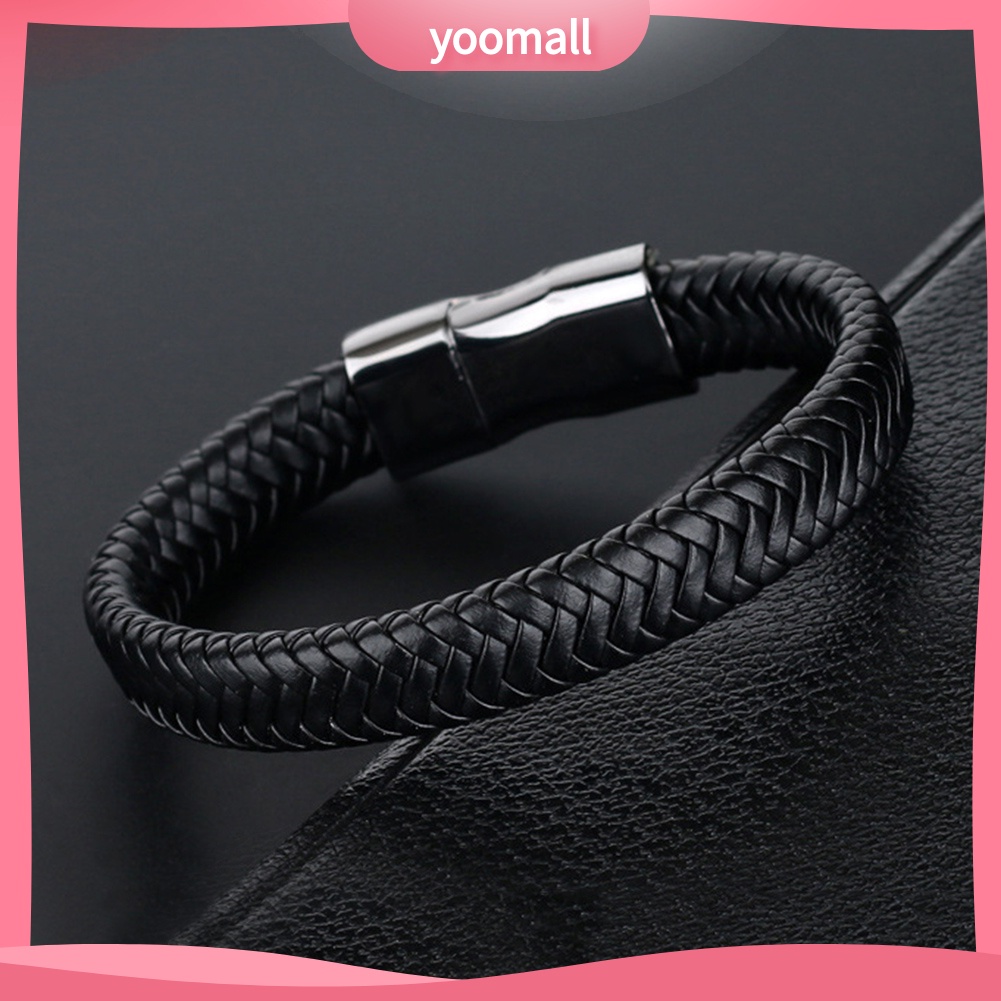 Vòng Đeo Tay Giả Da Kiểu Dáng Vintage Thời Trang Cho Nam