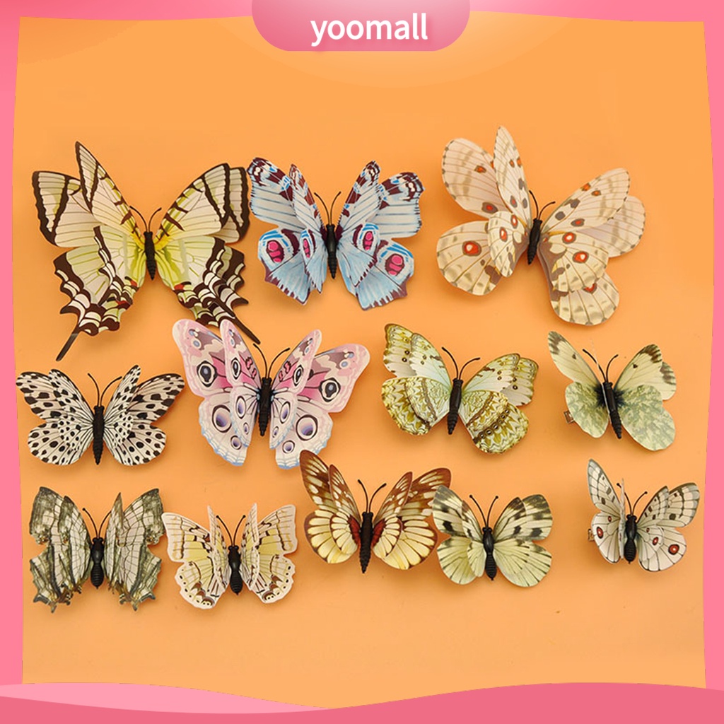 Set 12 Kẹp Tóc Hình Bướm Phong Cách Bohemia Chống Gỉ Dành Cho Đi Biển