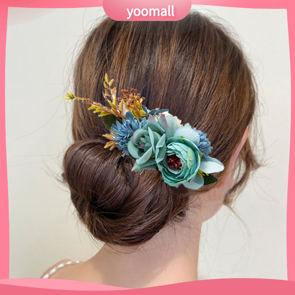 Lược Cài Tóc Mật Độ Chống Trượt Hình Hoa Lá