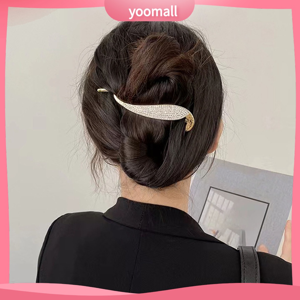 Kẹp Tóc Hình Chữ S Đính Ngọc Trai Giả Mạ Vàng Chống Trượt Cho Nữ