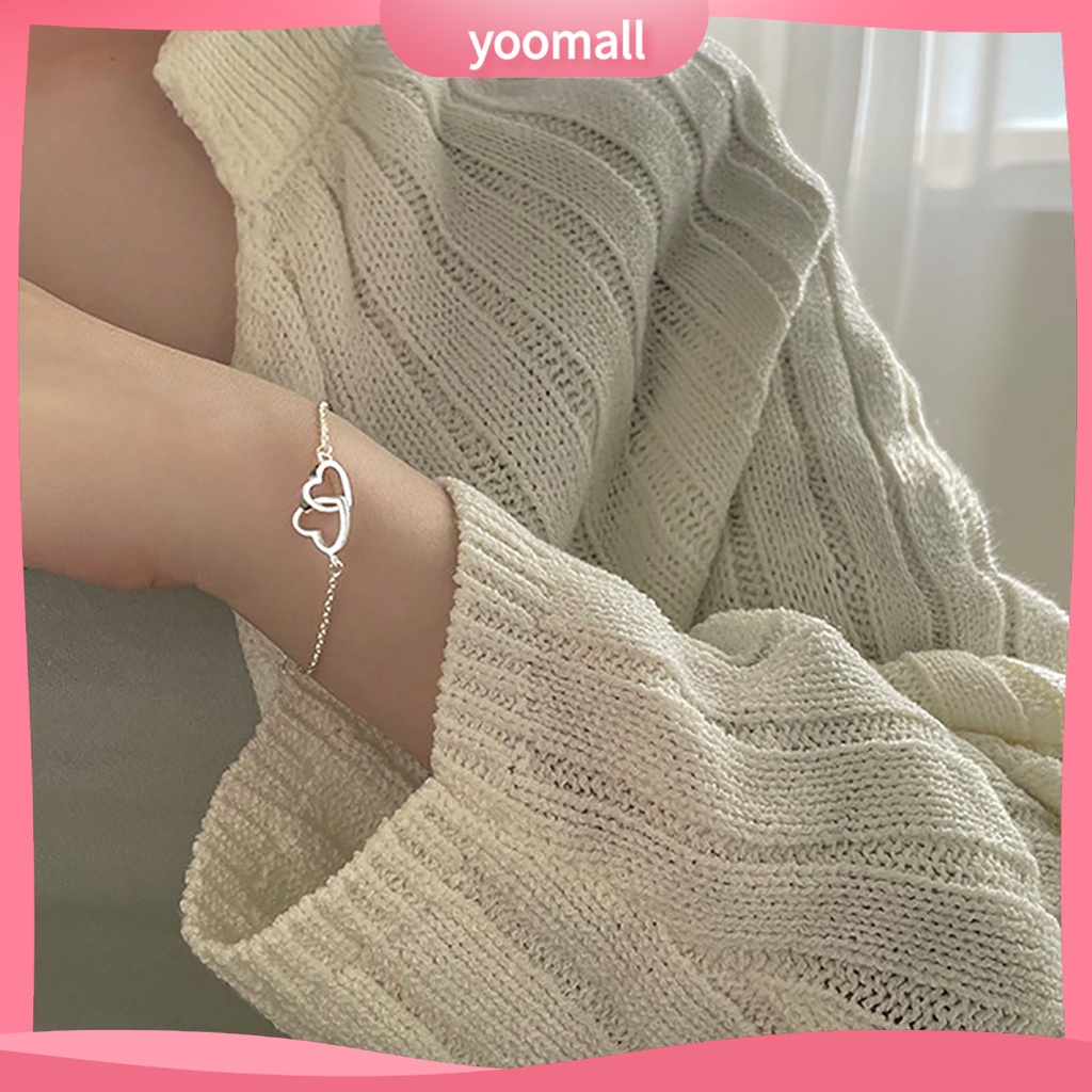 Vòng Tay Mặt Trái Tim Màu Sắc Đơn Giản Cho Nữ