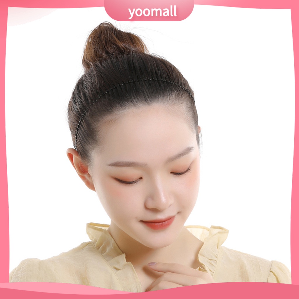 Băng Đô Ngắn Cài Tóc Vô Hình Màu Trơn Co Giãn Tốt Chống Trượt Trọng Lượng Nhẹ Dành Cho Nữ