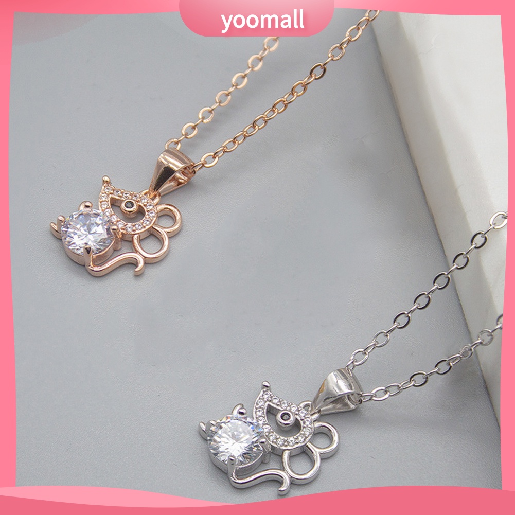 Vòng cổ Mặt Hình Chú Chuột Đính Đá Zircon Thời Trang Cho Nữ