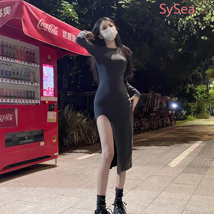 Đầm Tay Ngắn Dáng Ôm Xẻ Tà Thời Trang Mùa Hè Quyến Rũ Cho Nữ