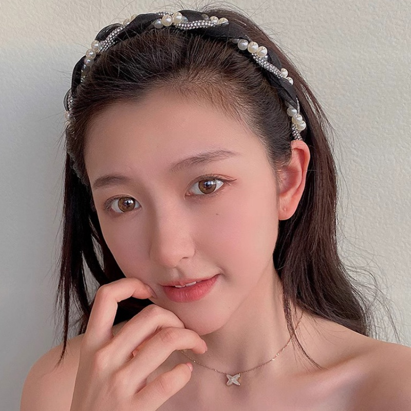Băng Đô Cài Tóc Đính Hạt Ngọc Trai Thời Trang Hàn Quốc Cho Nữ