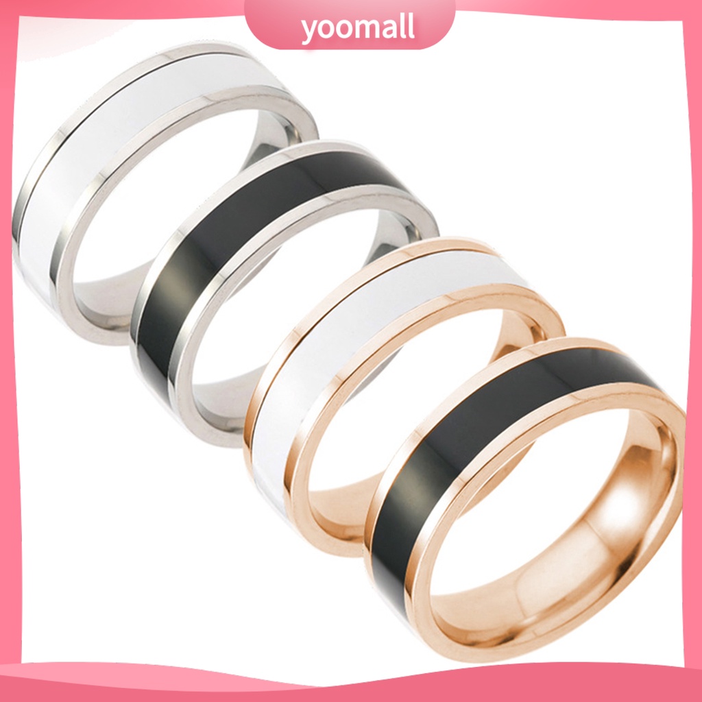 Nhẫn Thép Titan Thiết Kế Đơn Giản Thời Trang Unisex