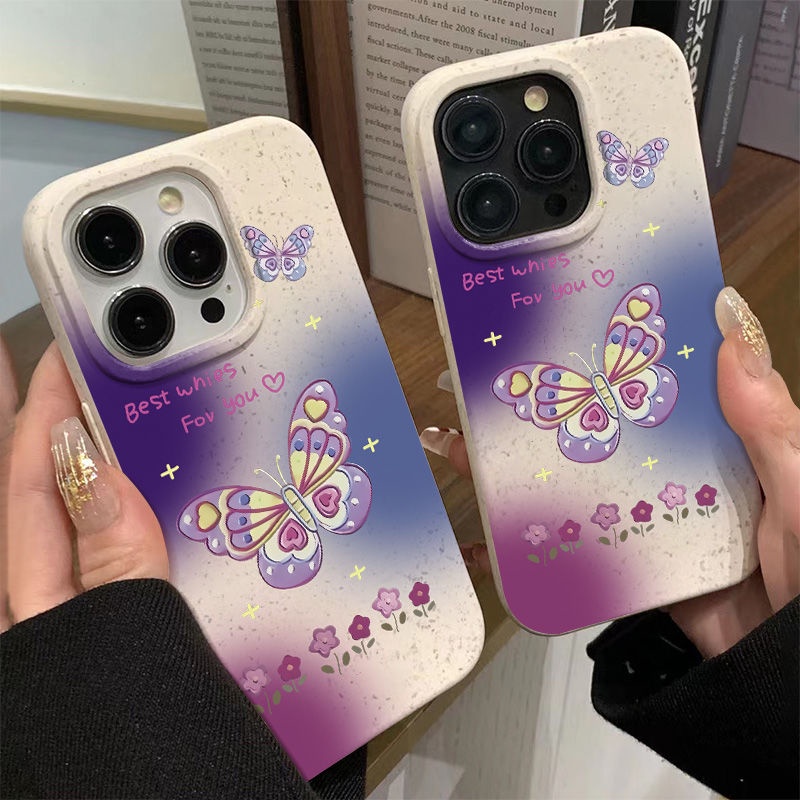 Ốp Điện Thoại Mềm Chống Sốc Hình Bướm 7max iPhone12 Vjgbgb Đơn Giản 14Pro8 1113 7max Plus plus14pro8