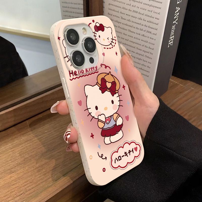 Ốp Điện Thoại Dẻo Họa Tiết Hoạt Hình Mèo Hello Kitty Dễ Thương Chống Sốc Cho Iphone7Iphone12 13 max 14pro8plus 11