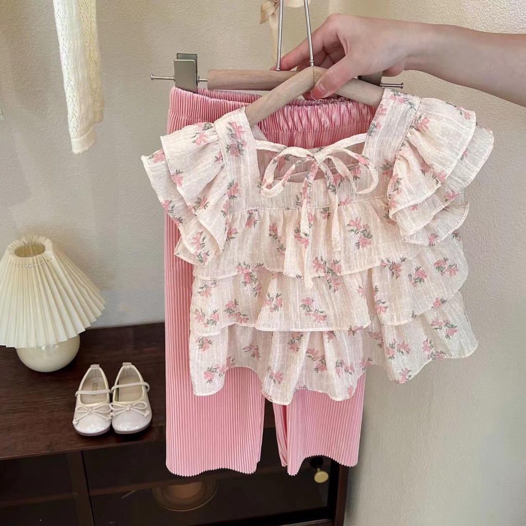Bộ Đồ Thời Trang Mùa Hè Xinh Xắn Dành Cho Bé Gái