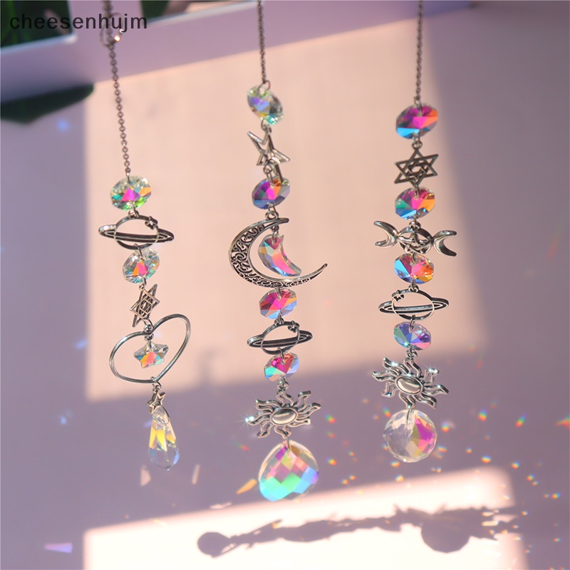 Chuông Gió Hình Ngôi Sao / Mặt Trời Đính Đá Pha Lê Xinh Xắn Treo Trang Trí