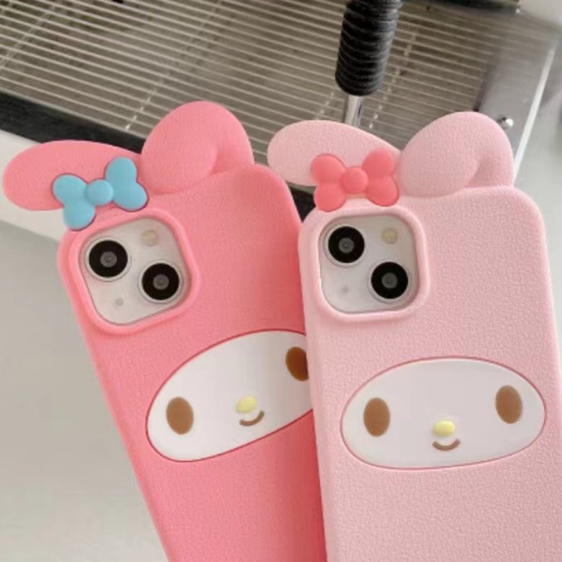 Ốp Điện Thoại Silicon Mềm Chống Sốc Hình Sanrio My Melody 3D Cho IPhone 14 Pro Max / 14 Pro / 14 / 13 Pro Max / 13 Pro / 13