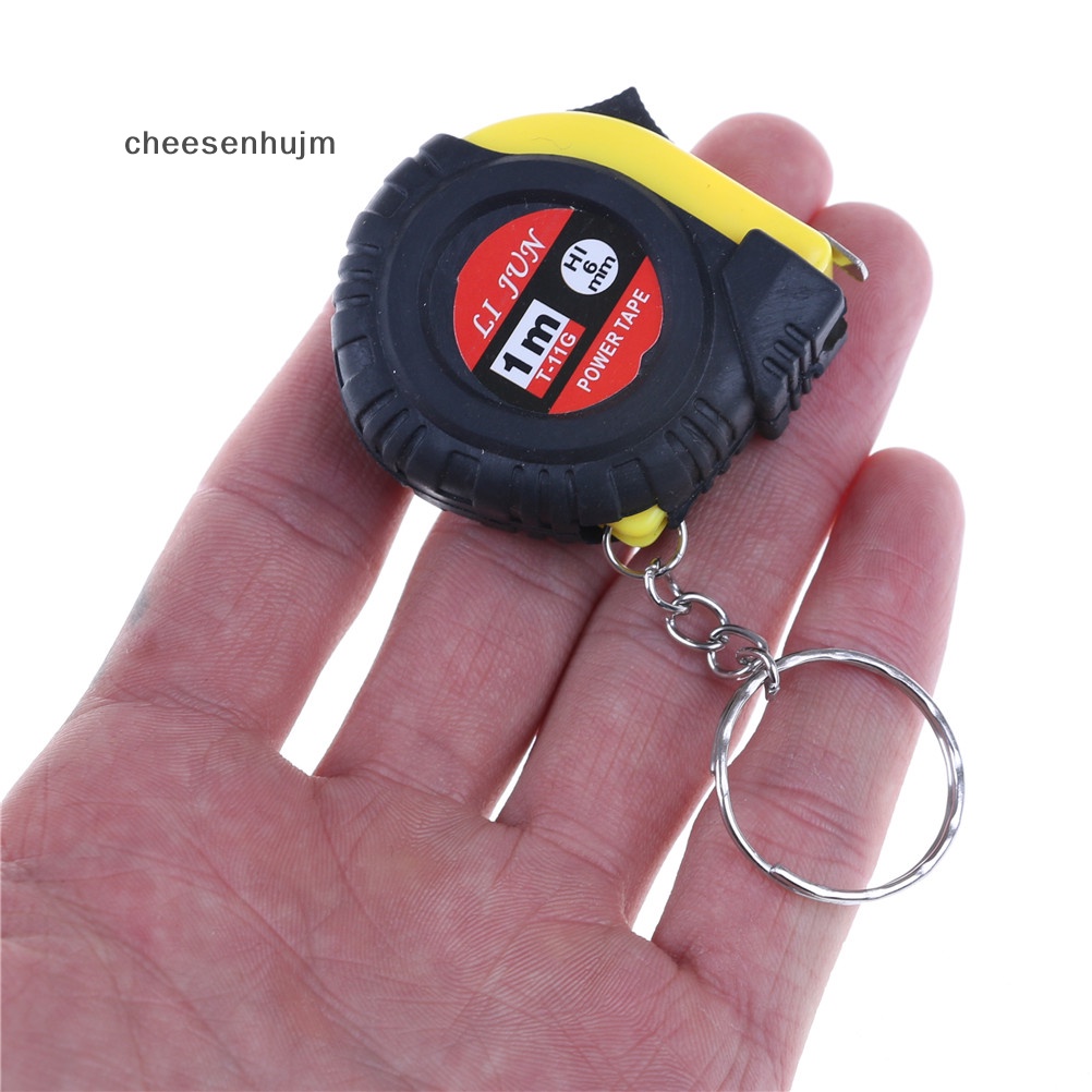 Thước Dây Mini 1m Kèm Móc Khóa Có Thể Thu Gọn Tiện Dụng