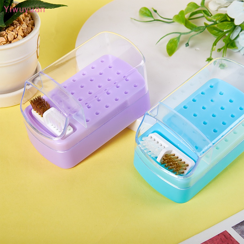 Hộp Đựng Đầu Mài Móng Tay 30 Lỗ Trong Suốt Chống Bụi Bằng Acrylic Mới