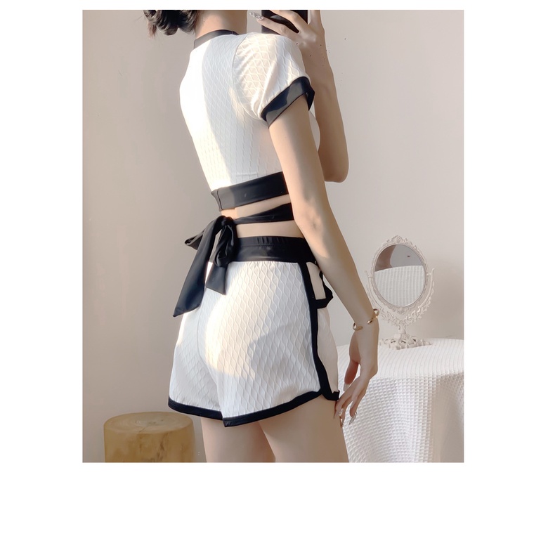 Bộ Đồ Bơi 3 Mảnh Phong Cách Thể Thao Màu Đen Cho Nữ