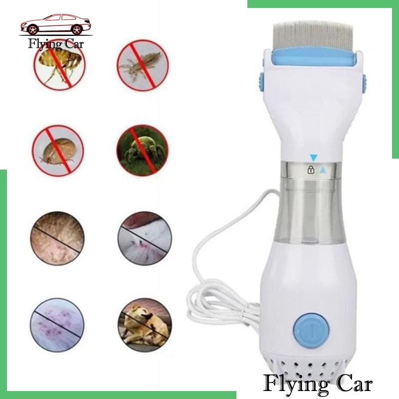 Lược Điện Chải Lông Cho Thú Cưng Chống Bọ Chét Có Tay Cầm Dài Tiện Lợi