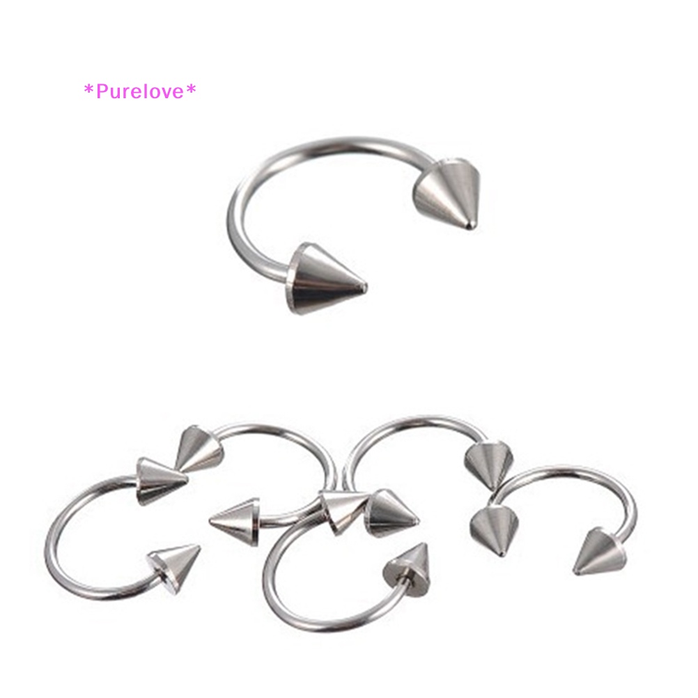 1 Khuyên Mũi Thép Không Gỉ Hình Móng Ngựa Thời Trang Mới