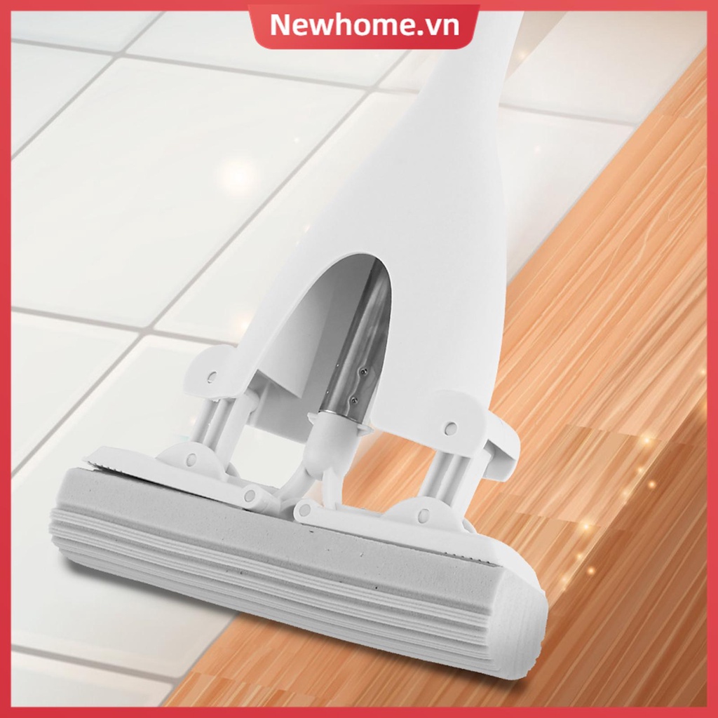 Cây Lau Nhà Xốp Mini Kèm 2 Đầu Mút Thay Thế Siêu Thấm Hút Tự Đóng Băng Cầm Tay SHOPTKC6768