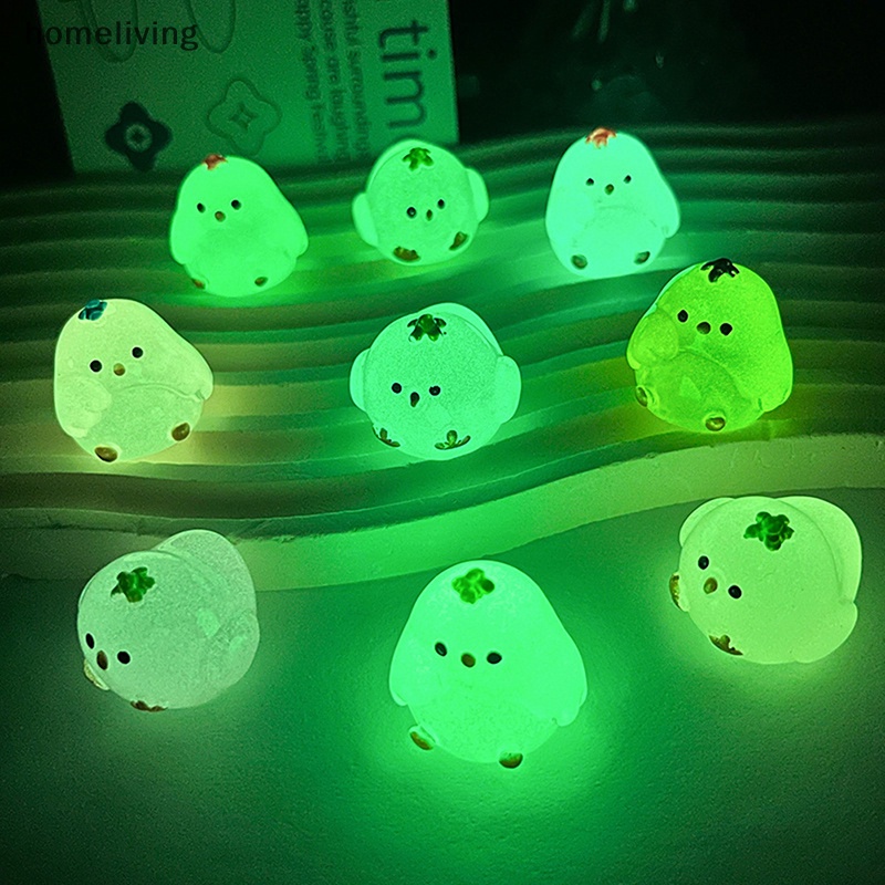 Đồ Chơi Chú Gà Mập Mạp Mini Bằng Nhựa Resin Phát Sáng Dễ Thương Trang Trí Tiểu Cảnh DIY