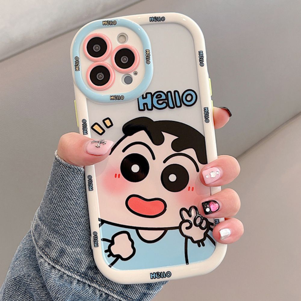 Ốp Điện Thoại TPU Mềm Chống Sốc In Hình Cậu Bé Bút Chì Dễ Thương Cho IPhone 11 12 13 14 Pro Max