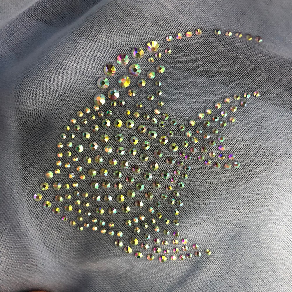 1 Miếng Dán Đính Đá Pha Lê Họa Tiết Bướm Thiên Nga Trái Tim Trang Trí Đầm