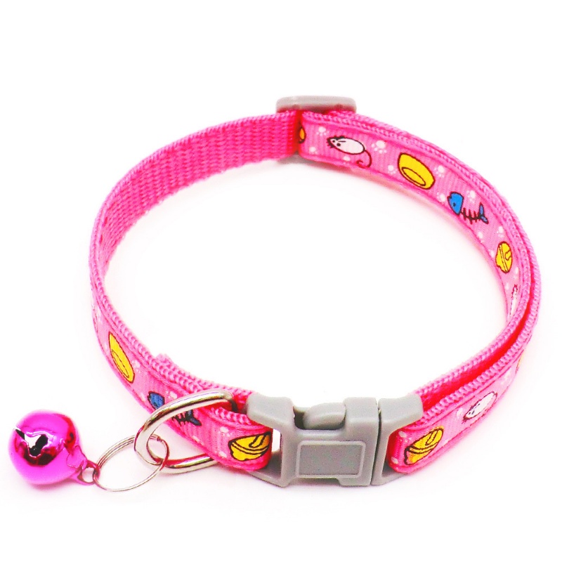Vòng Cổ Thú Cưng In Họa Tiết Hoạt Hình Có Chuông