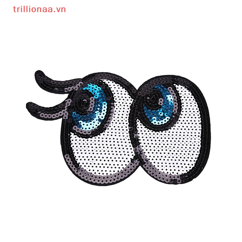 Sticker Ủi Thêu Hình Đôi Mắt Hoạt Hình Dễ ThươngVn Mới Mới VN