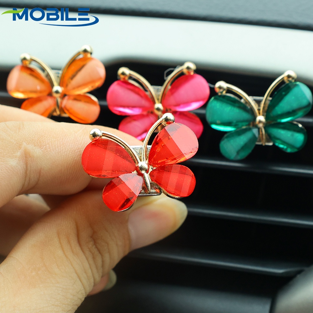 [Featured] Kẹp Bướm Resin Nhiều Màu / Kẹp Trang Trí Máy Điều Hòa Xe Hơi / Trang Trí Nội Thất Ô Tô Đơn Giản