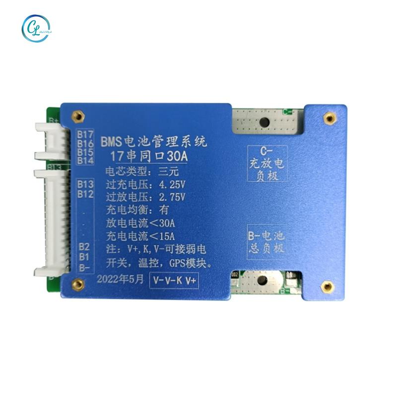 Tấm Pin Sạc Li-Ion 18650 Bms 17S 60V Bảo Vệ Nhiệt Độ Cho Xe Escooter