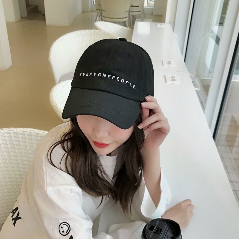 Mũ Lưỡi Trai Thêu Chữ Phong Cách Đường Phố Hàn Quốc Cá Tính