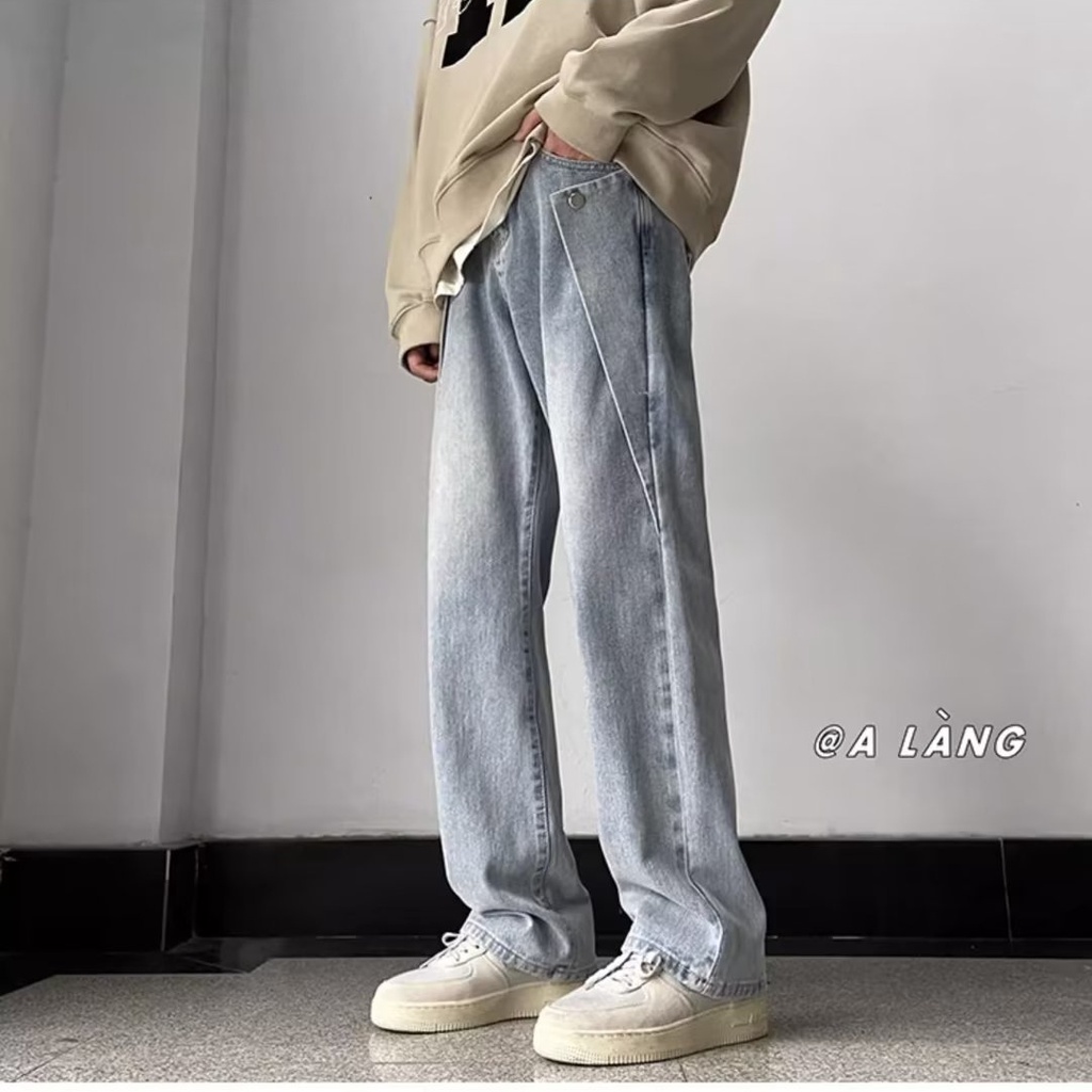 Quần Jean Ống Rộng Mỏng Nhẹ Thời Trang Xuân Hè Dành Cho Nam