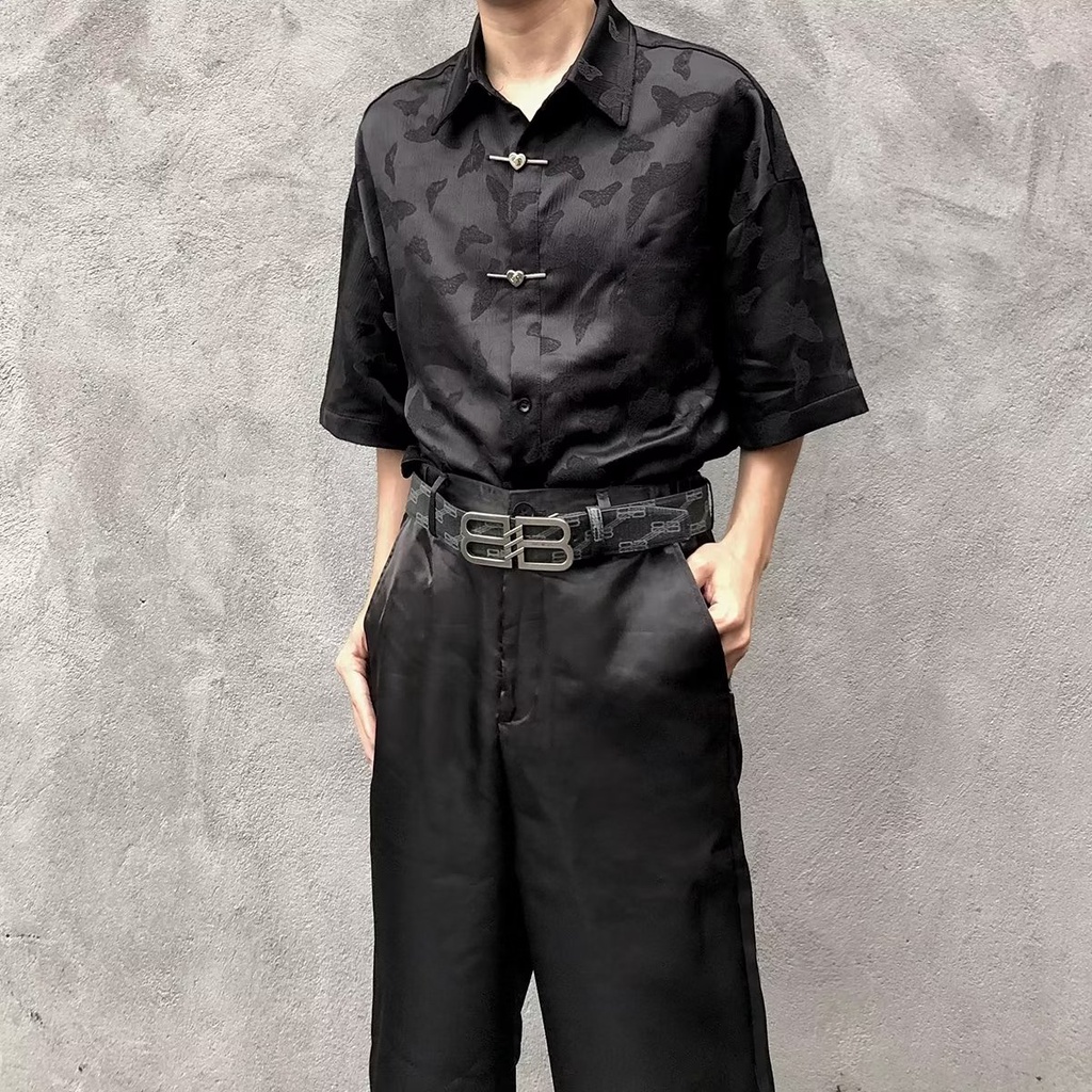 Áo Sơ Mi Tay Ngắn Phong Cách Trung Hoa Thời Trang Mùa Hè Mới Cho Nam